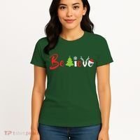 Believe In Christmas Spirit Women's T-Shirt thumb 4