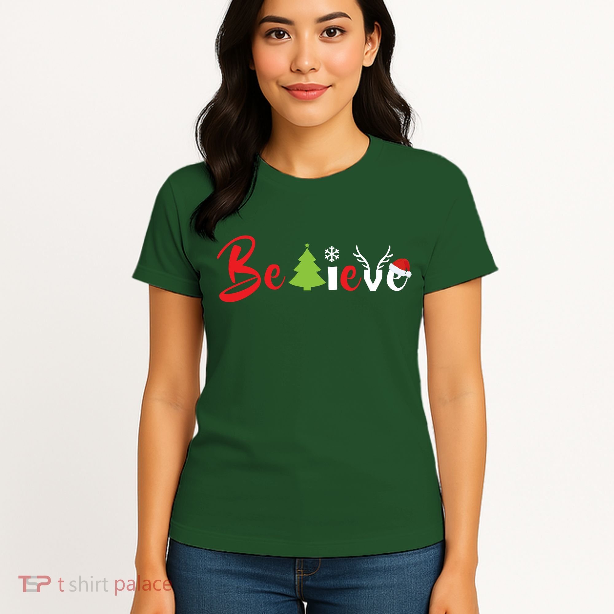 Believe In Christmas Spirit Women's T-Shirt