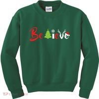 Believe In Christmas Spirit Kids Sweatshirt thumb 0