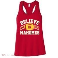 Believe In Mahomes KC Football Kansas City Fan Women's Tank Top thumb 0