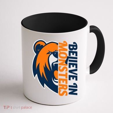 Believe In Monsters Chicago Football Coffee Mug back