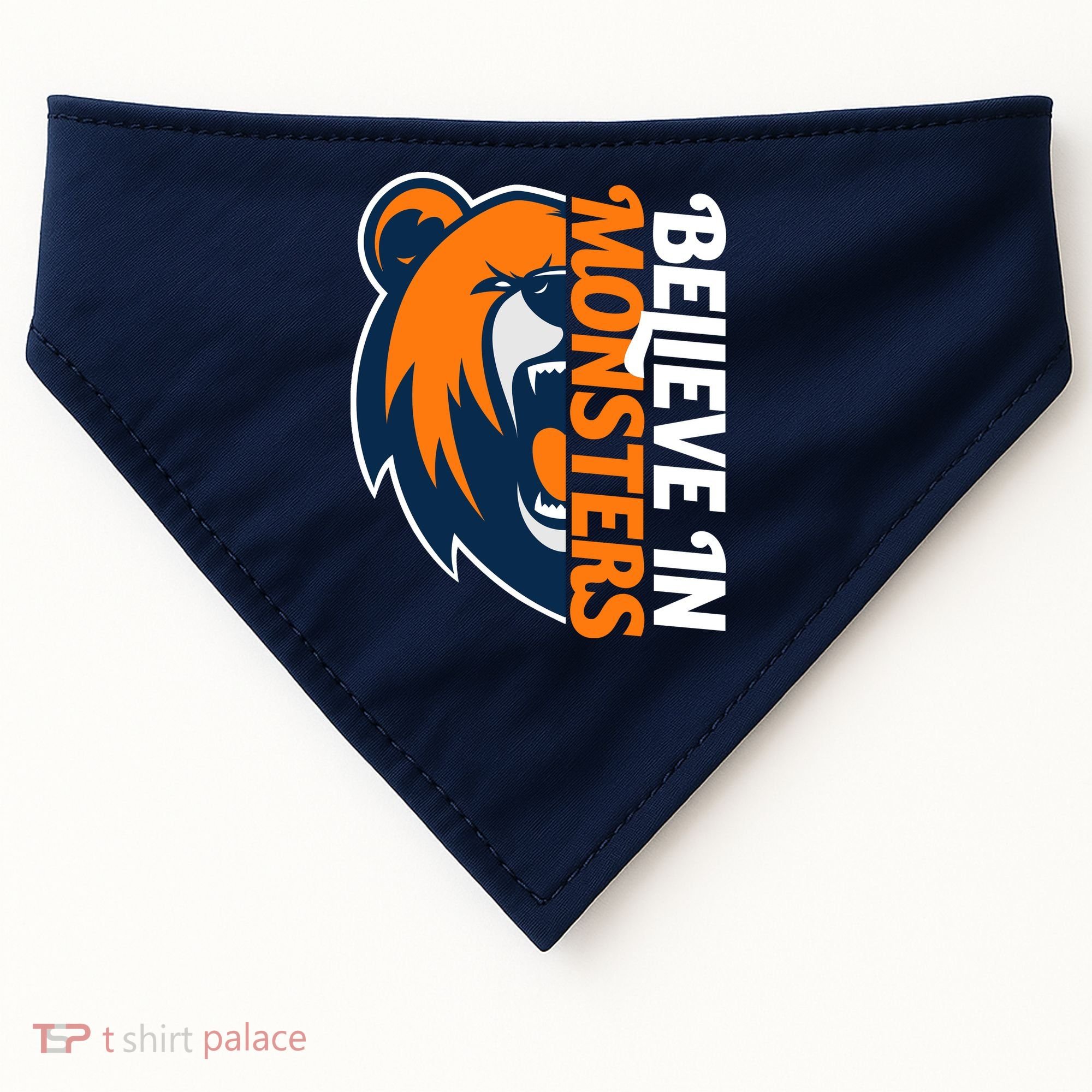 Believe In Monsters Chicago Football USA-Made Doggie Bandana