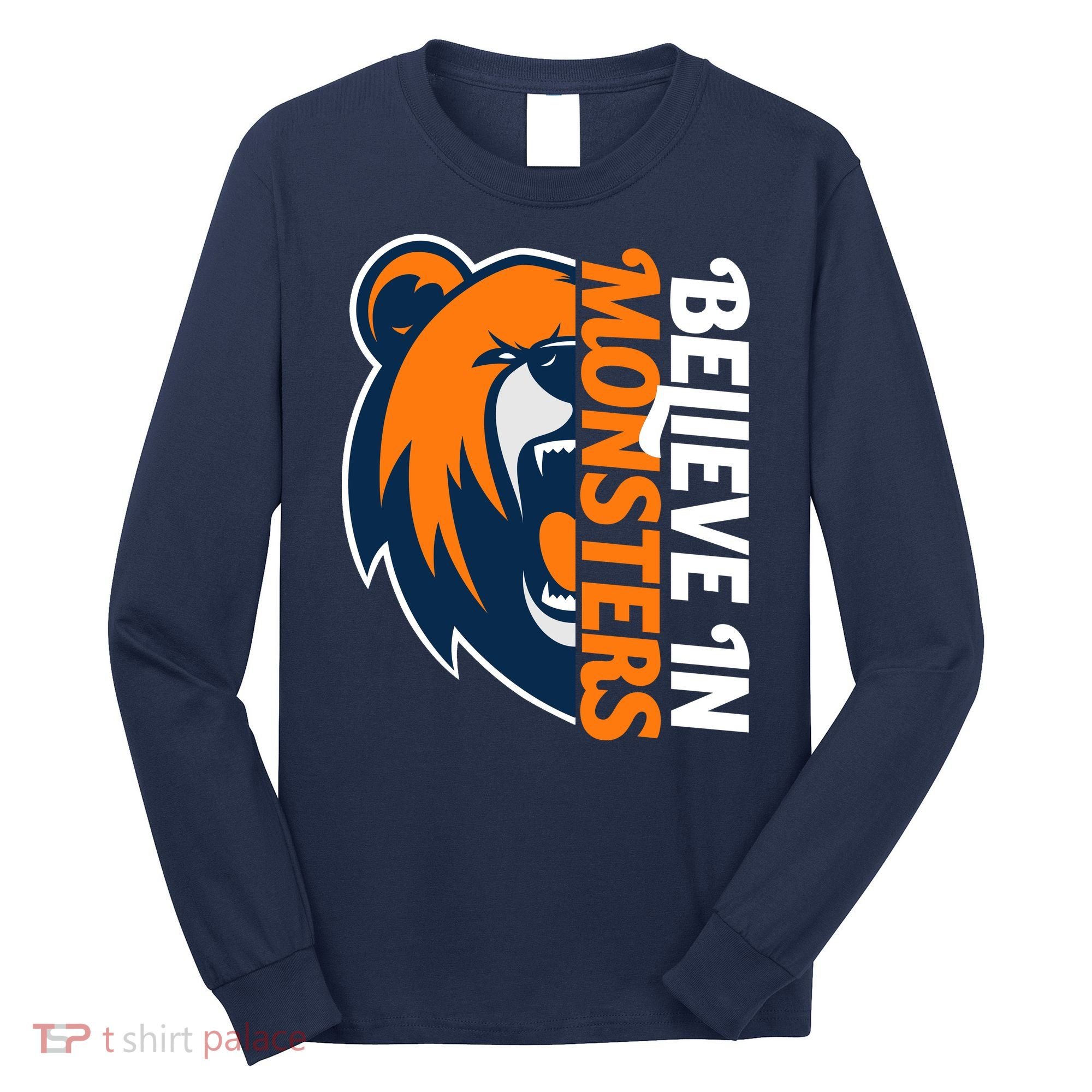 Believe In Monsters Chicago Football Long Sleeve Shirt