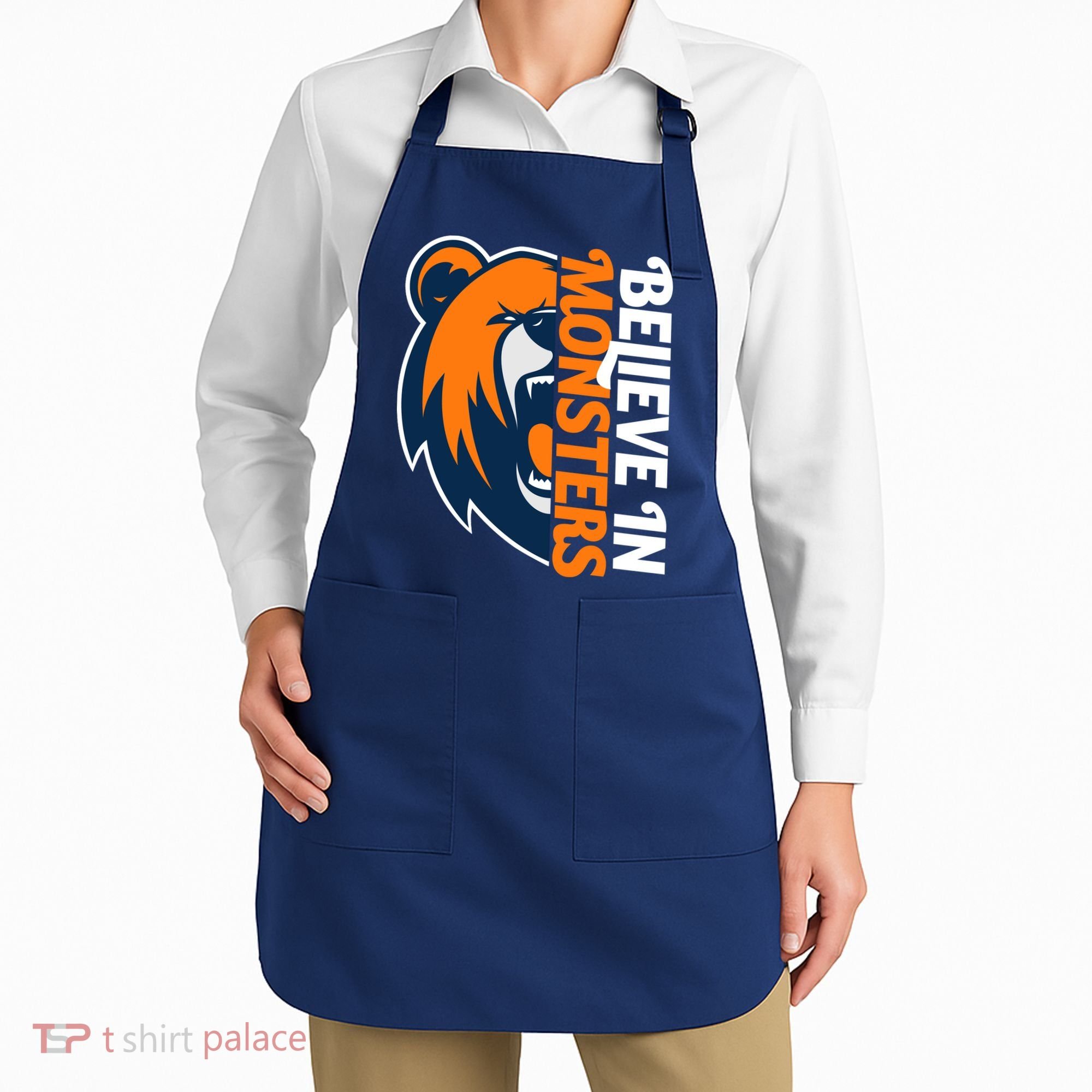 Believe In Monsters Chicago Football Apron