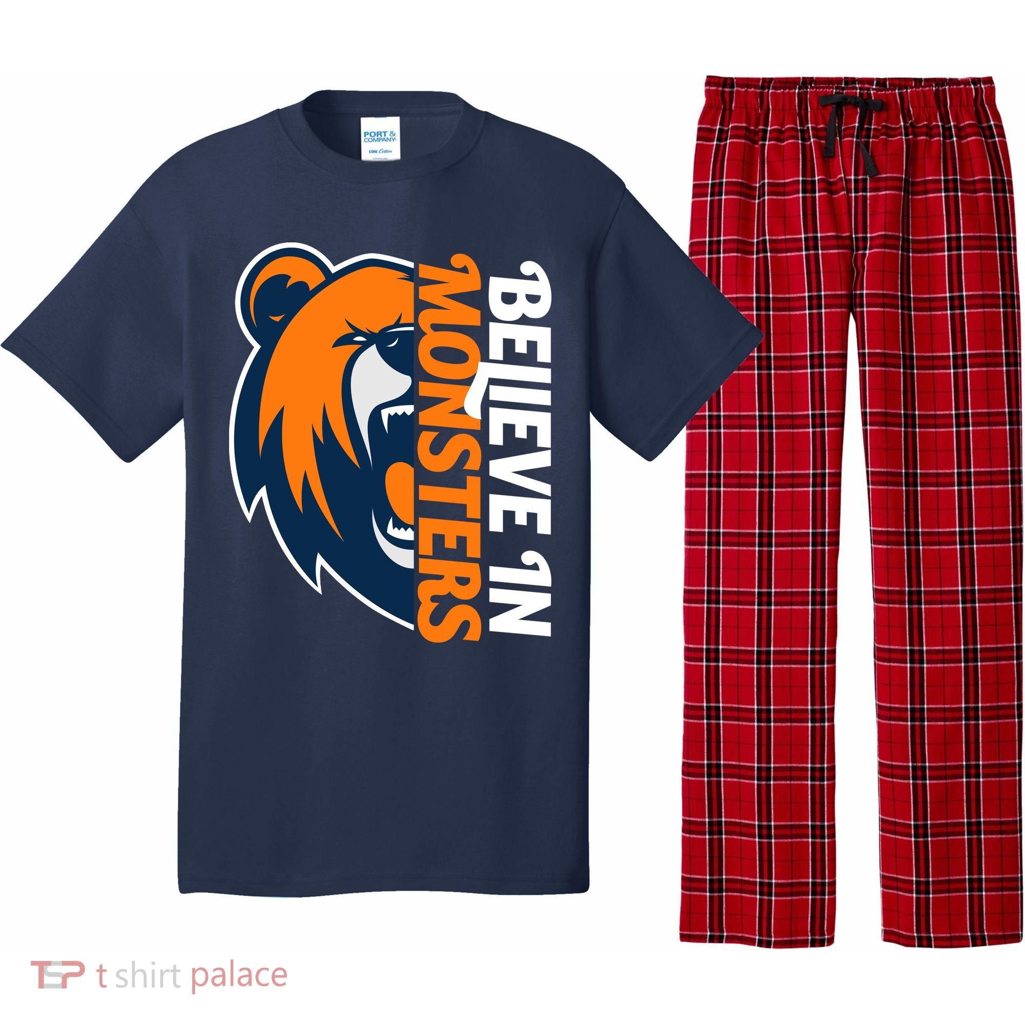 Believe In Monsters Chicago Football Pajama Set