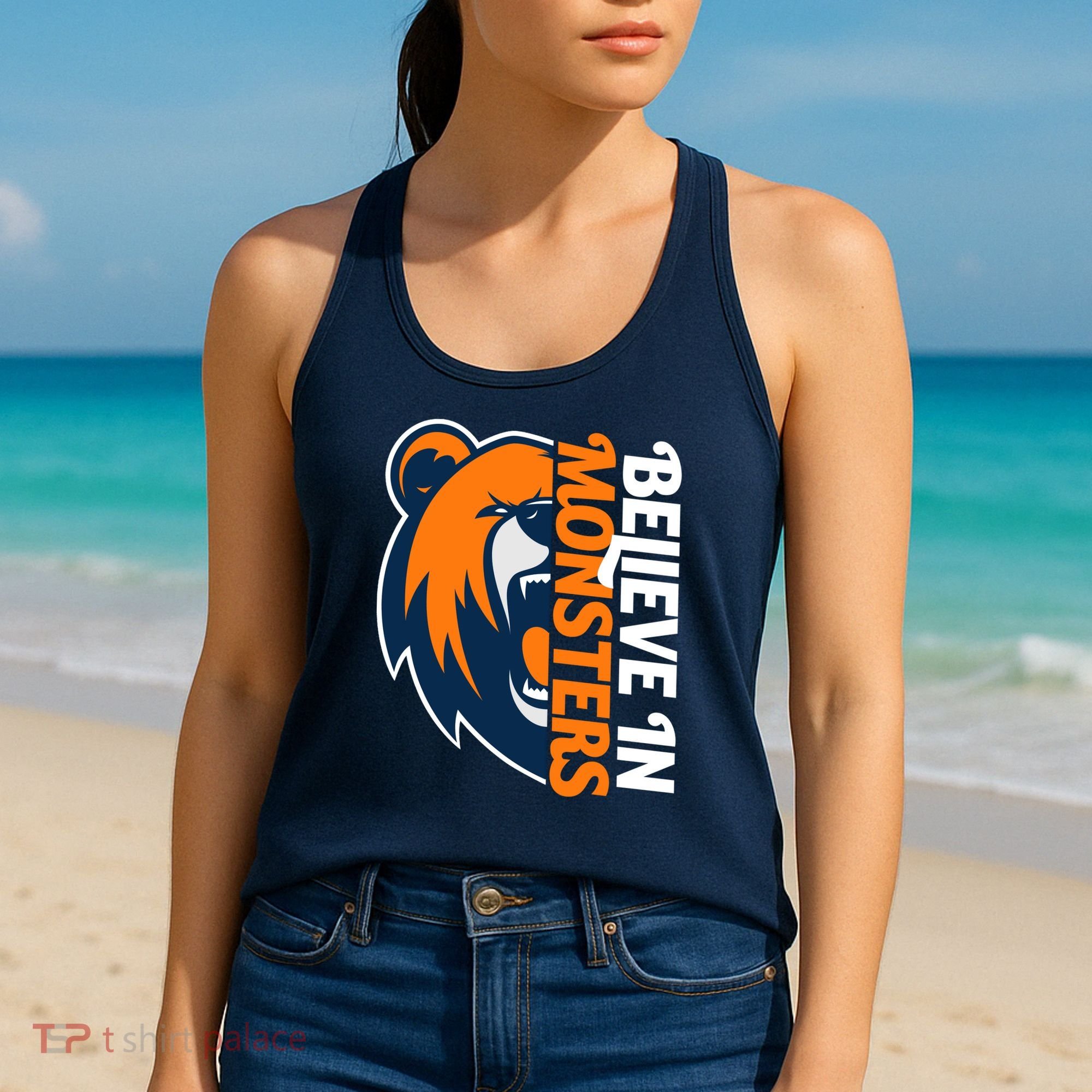 Believe In Monsters Chicago Football Women's Tank Top