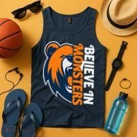 Believe In Monsters Chicago Football Tank Top thumb 4
