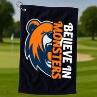 Believe In Monsters Chicago Football Golf Towel thumb 1