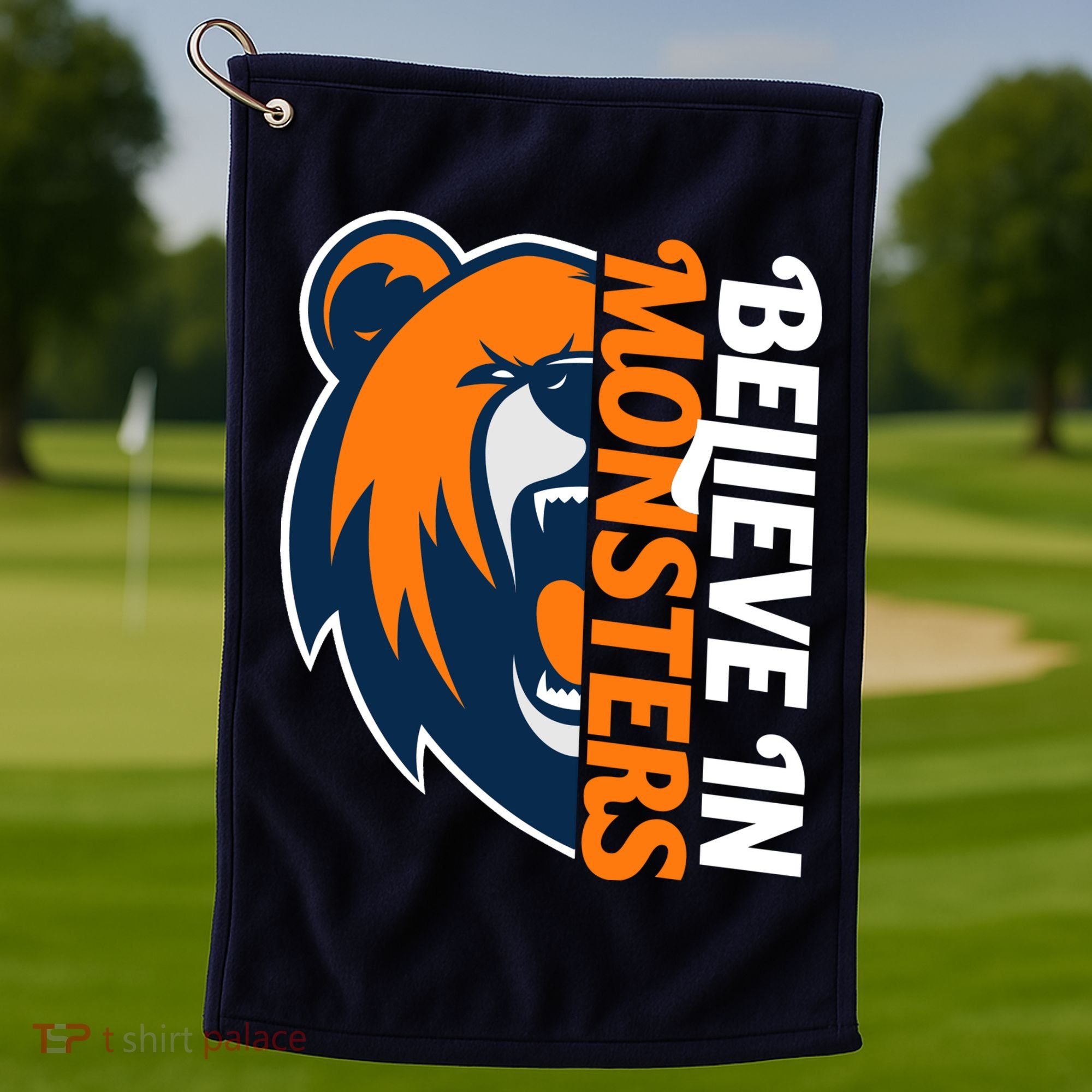 Believe In Monsters Chicago Football Golf Towel