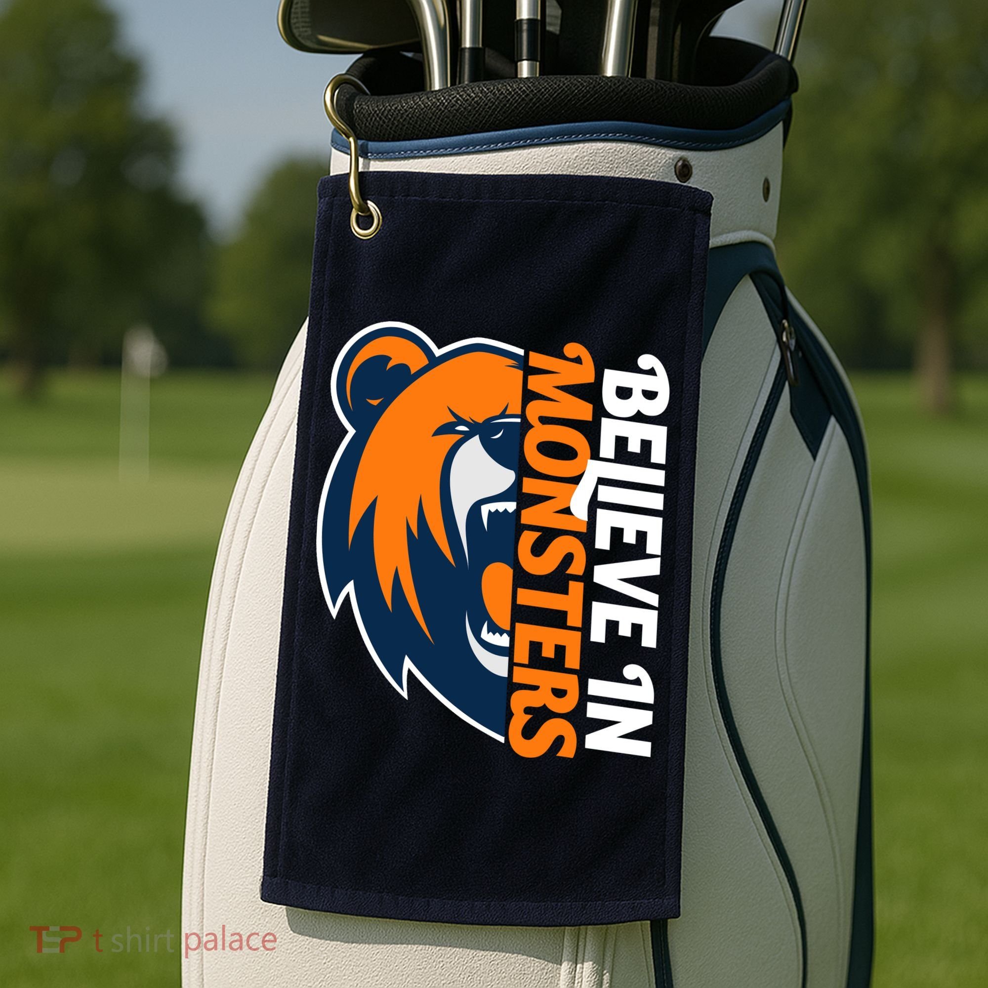 Believe In Monsters Chicago Football Golf Towel