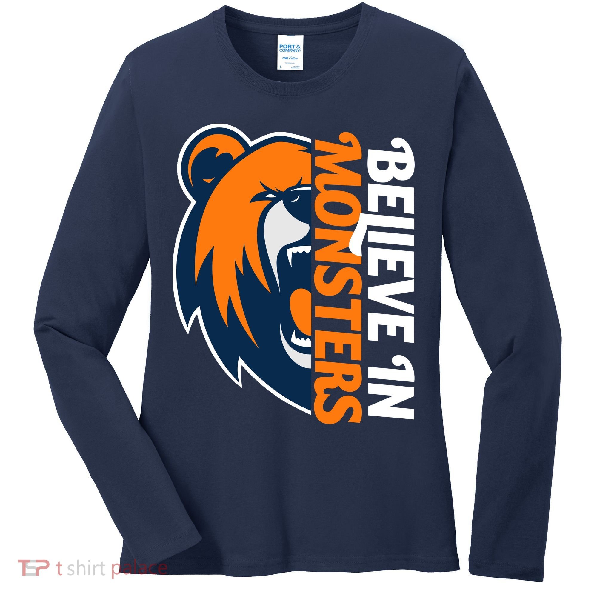Believe In Monsters Chicago Football Women's Long Sleeve Shirt