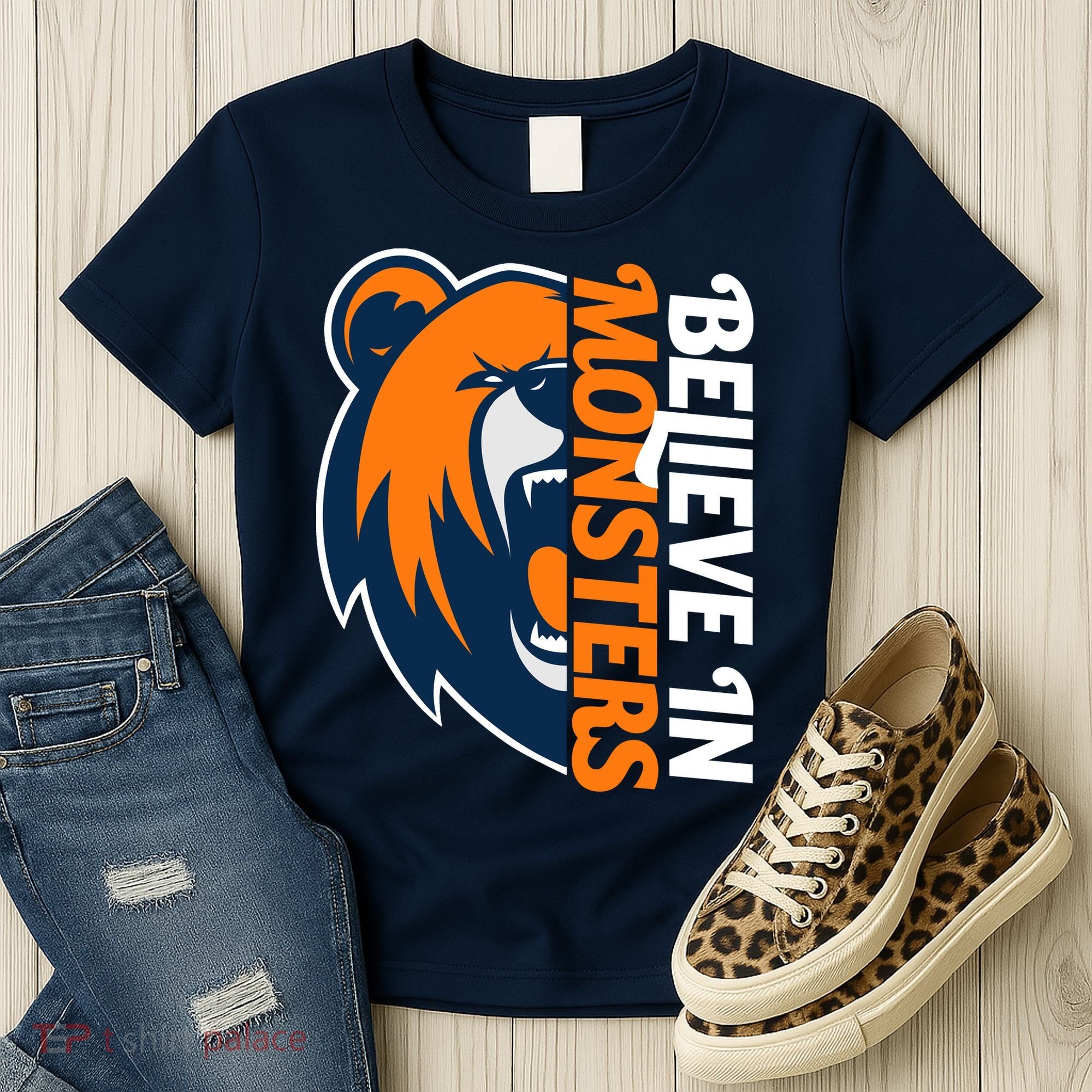 Believe In Monsters Chicago Football Women's T-Shirt