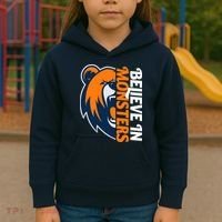 Believe In Monsters Chicago Football Kids Hoodie thumb 3