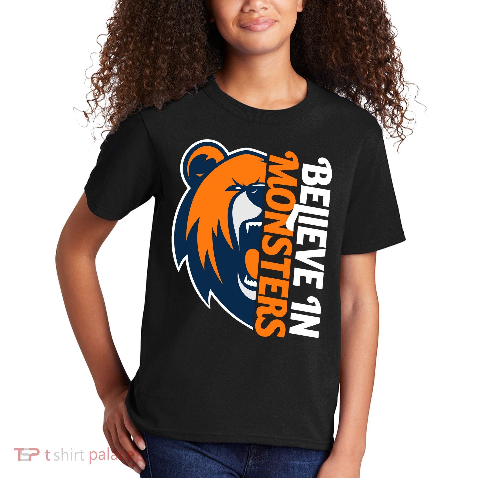 Believe In Monsters Chicago Football Kids T-Shirt