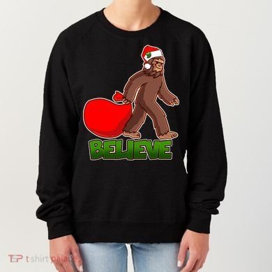 Believe In Santa Bigfoot Women's Sweatshirt