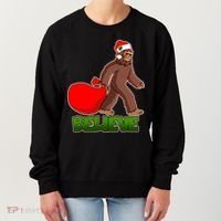 Believe In Santa Bigfoot Women's Sweatshirt thumb 0