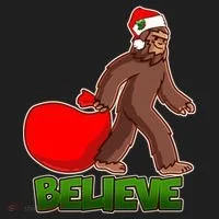 Believe In Santa Bigfoot Women's Sweatshirt thumb 2