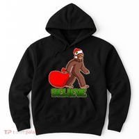 Believe In Santa Bigfoot Hoodie thumb 0