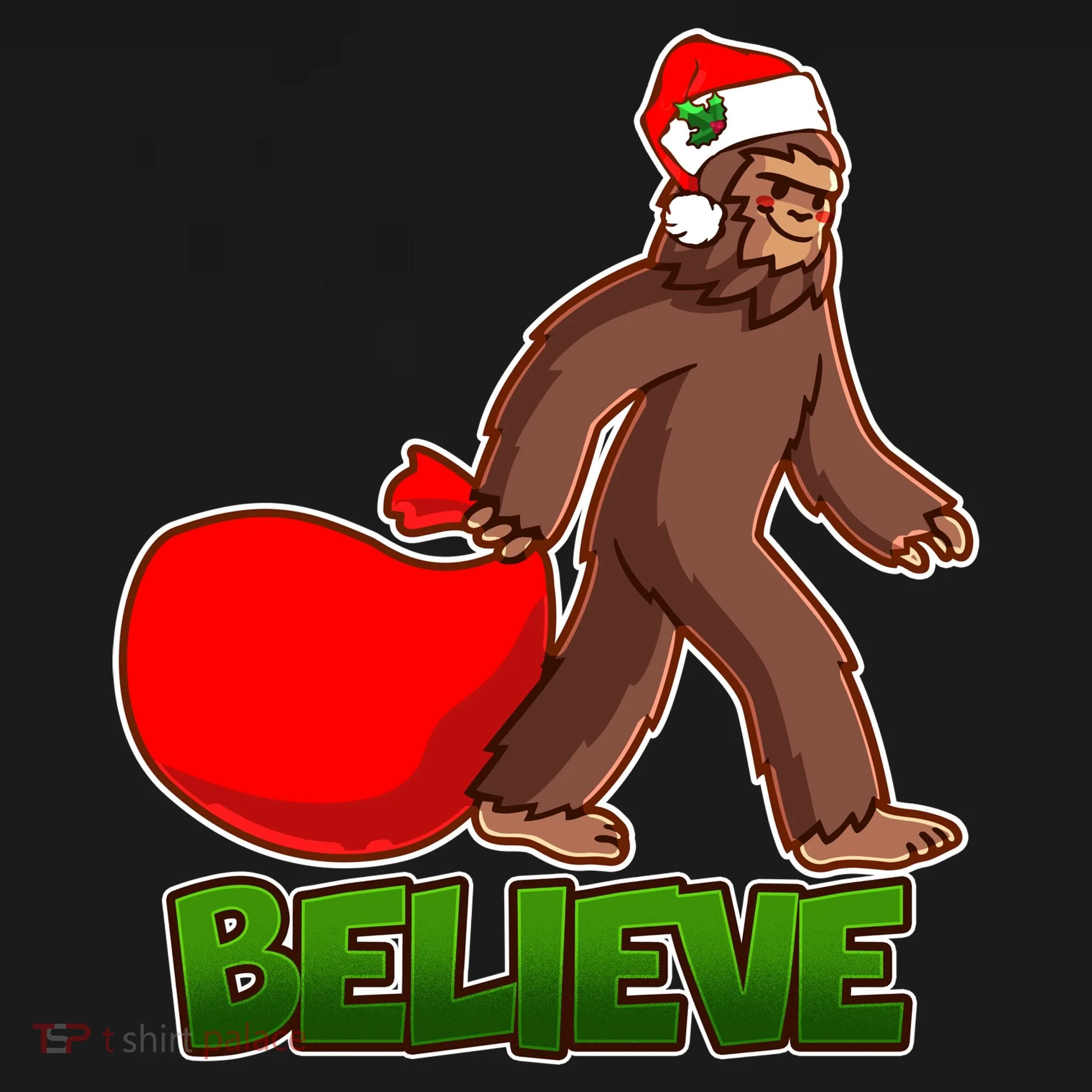 Believe In Santa Bigfoot Hoodie