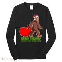 Believe In Santa Bigfoot Long Sleeve Shirt thumb 0