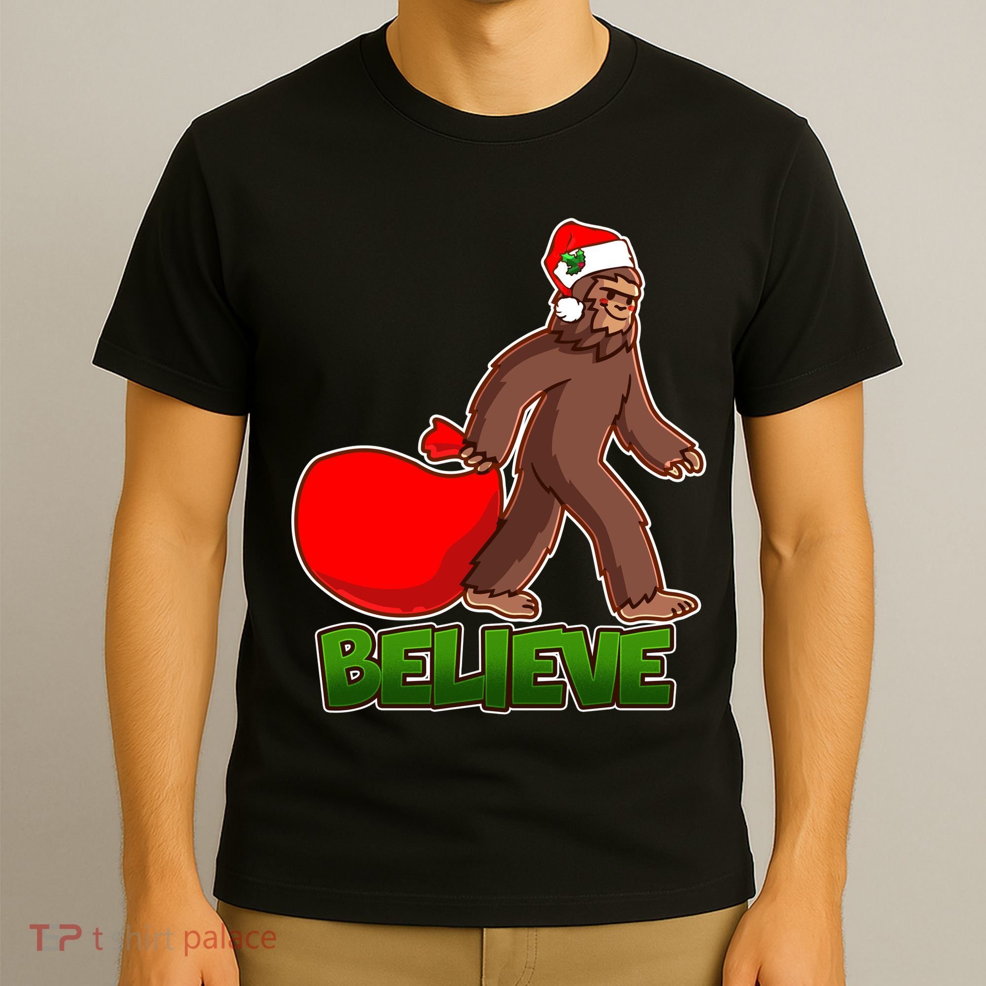 Believe In Santa Bigfoot T-Shirt