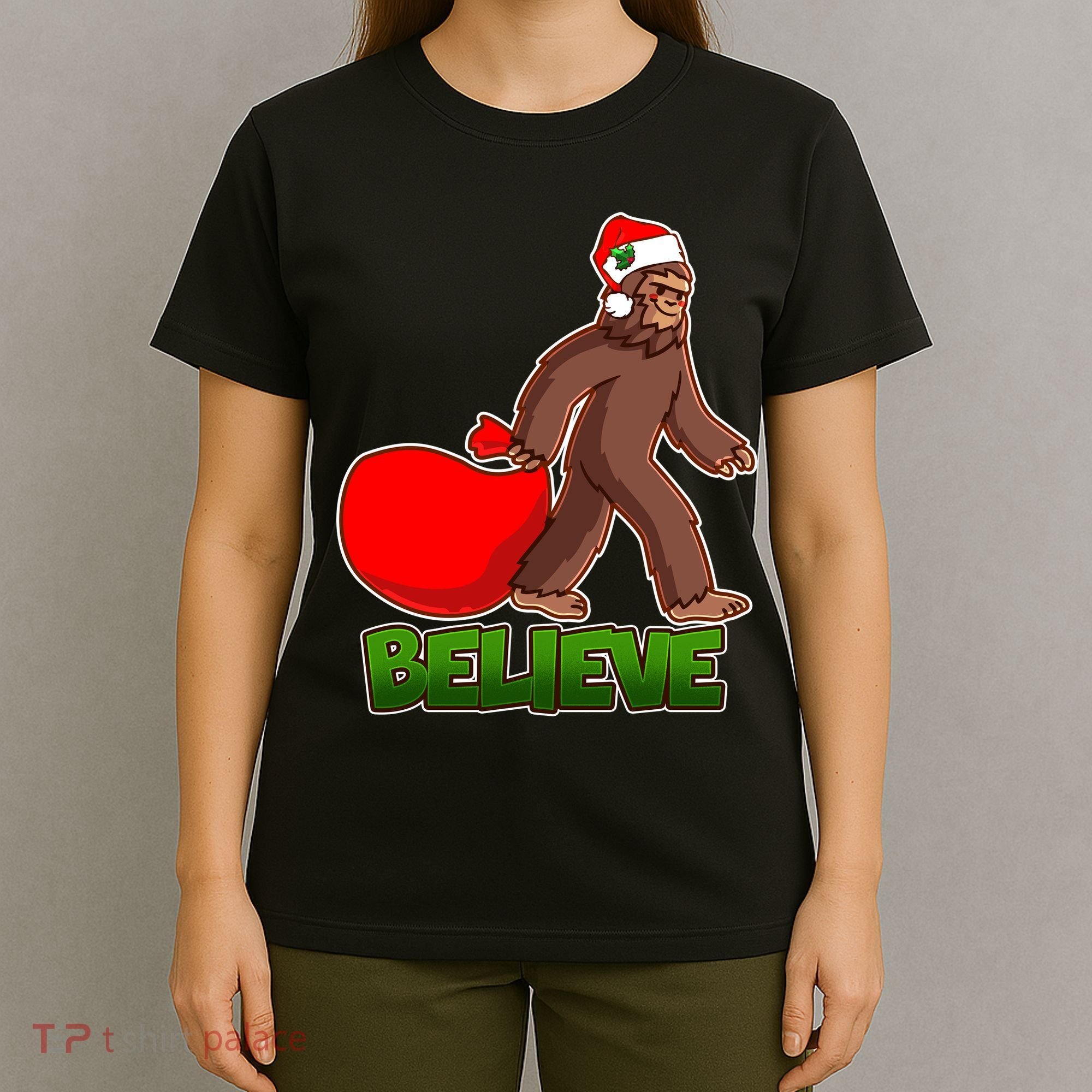 Believe In Santa Bigfoot T-Shirt