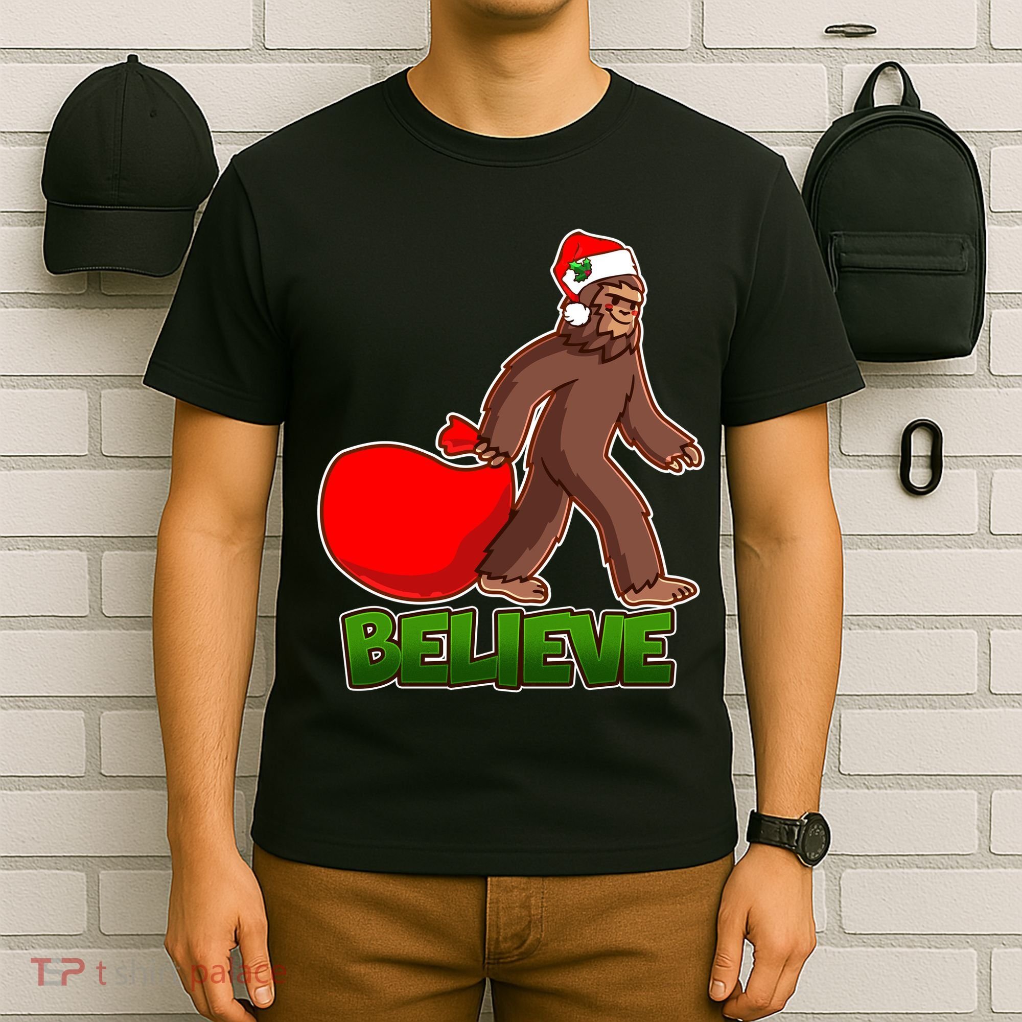 Believe In Santa Bigfoot T-Shirt