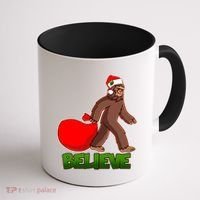 Believe In Santa Bigfoot Coffee Mug thumb 1