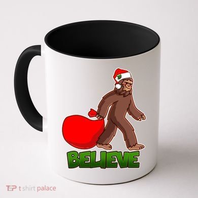 Believe In Santa Bigfoot Coffee Mug