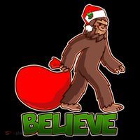 Believe In Santa Bigfoot Women's Hoodie thumb 2