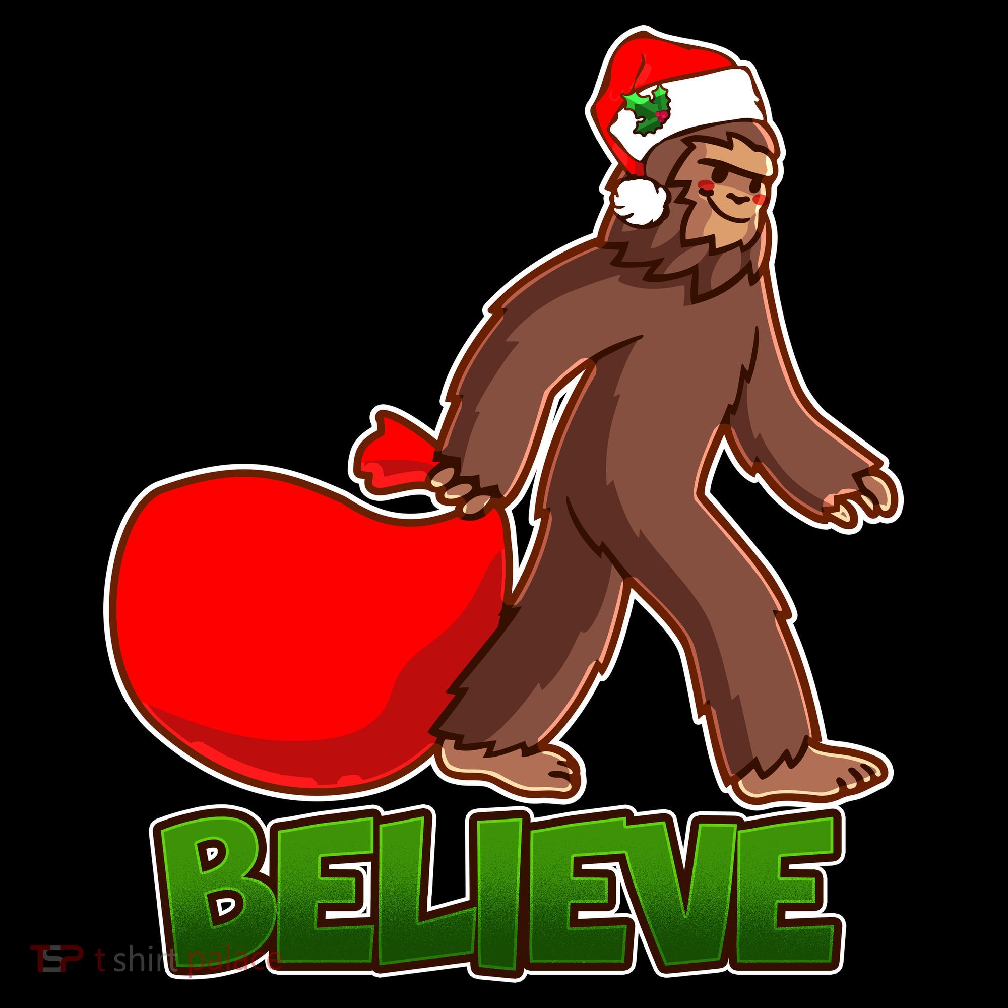 Believe In Santa Bigfoot Women's Hoodie