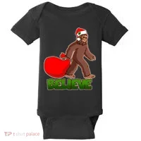 Believe In Santa Bigfoot Baby Bodysuit thumb 0