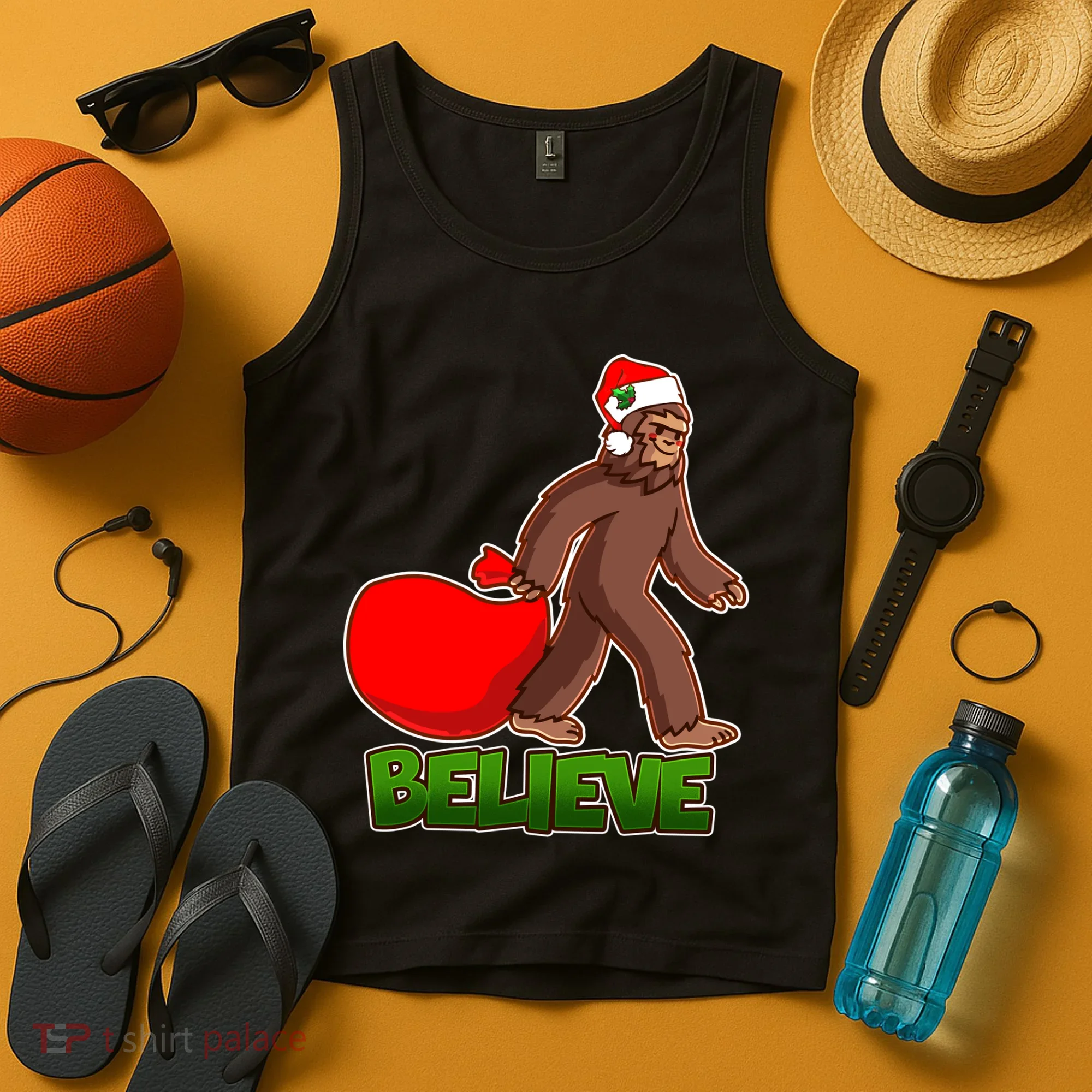 Believe In Santa Bigfoot Tank Top