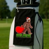 Believe In Santa Bigfoot Golf Towel thumb 2