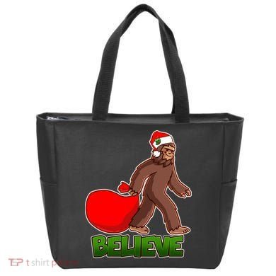 Believe In Santa Bigfoot Tote Bag