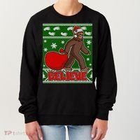 Believe In Santa Bigfoot Ugly Christmas Women's Sweatshirt thumb 0