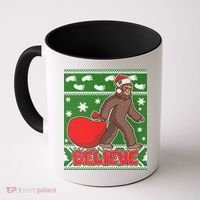 Believe In Santa Bigfoot Ugly Christmas Coffee Mug thumb 0