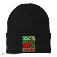 Believe In Santa Bigfoot Ugly Christmas Beanie thumb 0