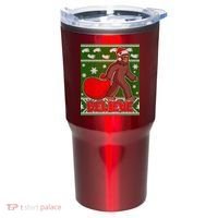 Believe In Santa Bigfoot Ugly Christmas Tumbler thumb 0
