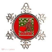 Believe In Santa Bigfoot Ugly Christmas Ornament thumb 0
