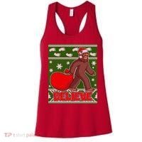 Believe In Santa Bigfoot Ugly Christmas Women's Tank Top thumb 0