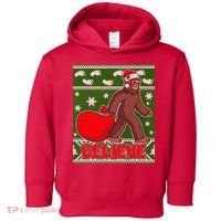Believe In Santa Bigfoot Ugly Christmas Toddler Hoodie thumb 0