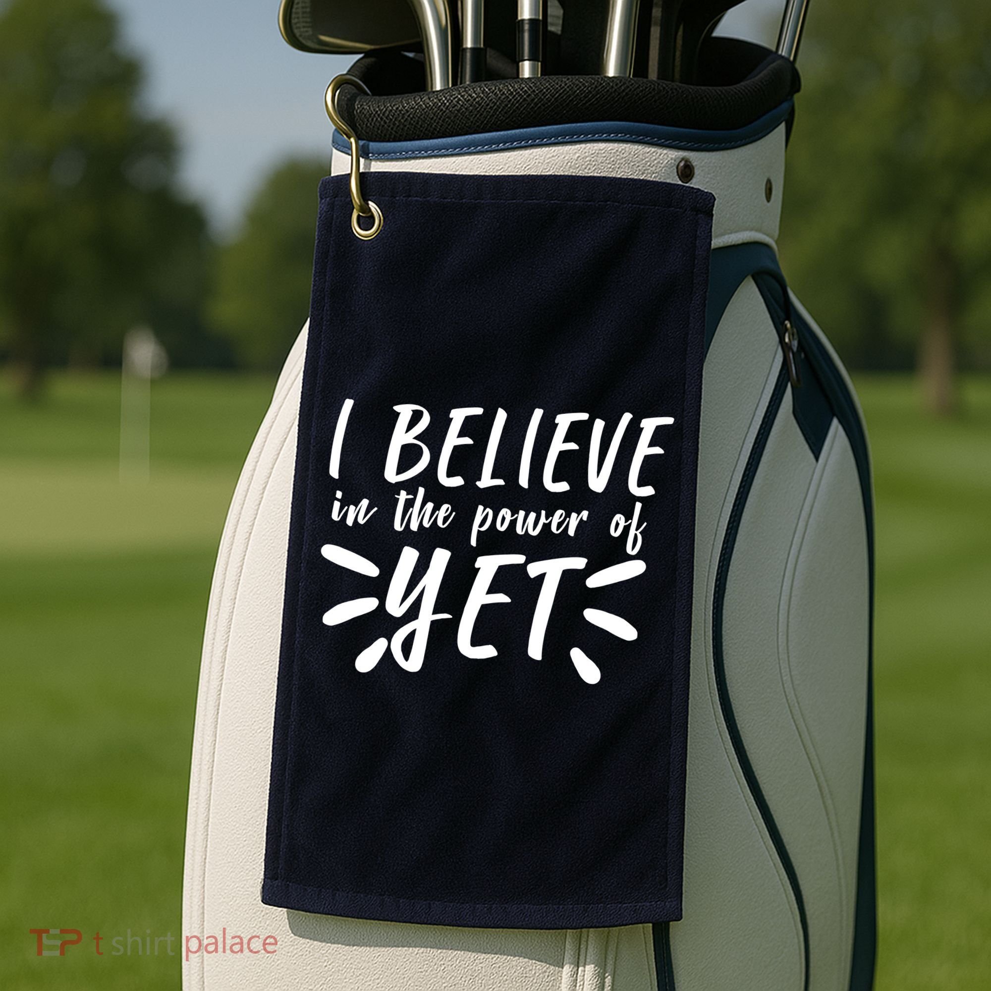 Believe In The Power Of Yet Growth Mindset Golf Towel