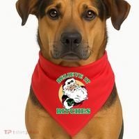 Believe It Bitches - Santa Funny Christmas USA-Made Doggie Bandana thumb 1