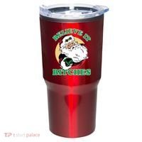 Believe It Bitches - Santa Funny Christmas Tumbler thumb 0