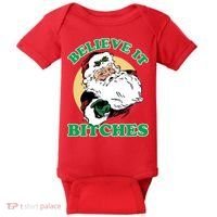 Believe It Bitches - Santa Funny Christmas Baby Bodysuit thumb 0