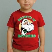 Believe It Bitches - Santa Funny Christmas Toddler T-Shirt thumb 2