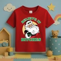 Believe It Bitches - Santa Funny Christmas Toddler T-Shirt thumb 3
