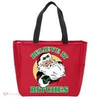 Believe It Bitches - Santa Funny Christmas Tote Bag thumb 0