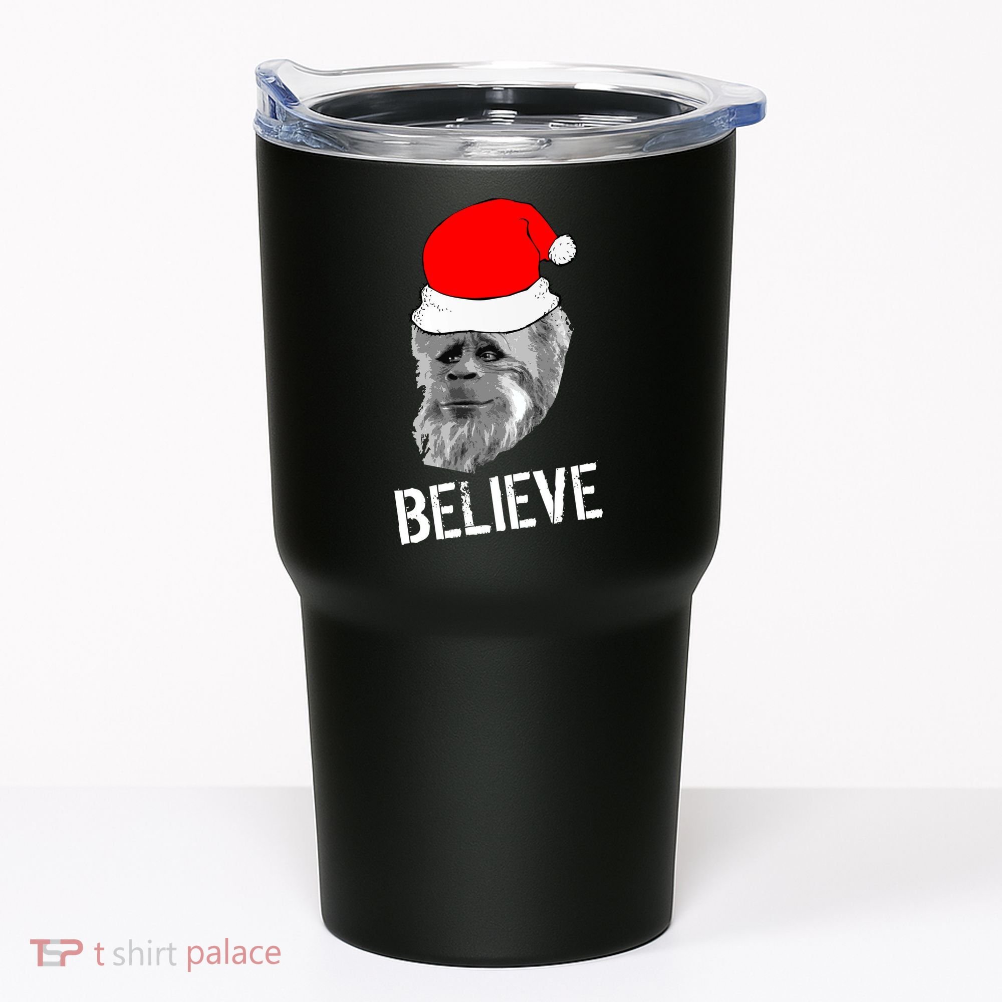 Believe Santa Sasquatch Tumbler